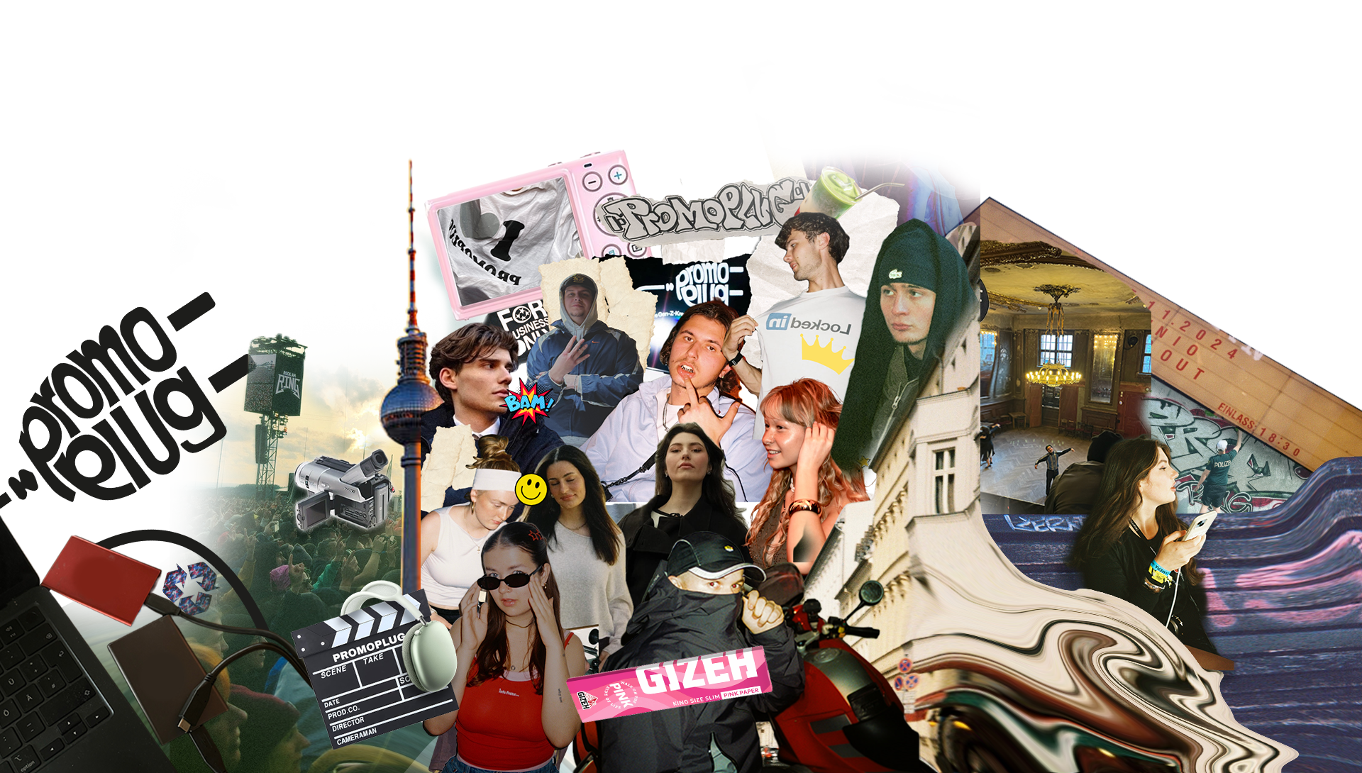 Promoplug Collage aus früheren Projekten